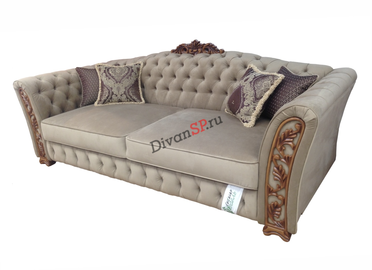 Divan-klassika-Provans-Turin-9-1 Диван классический с утяжками и подушками Турин